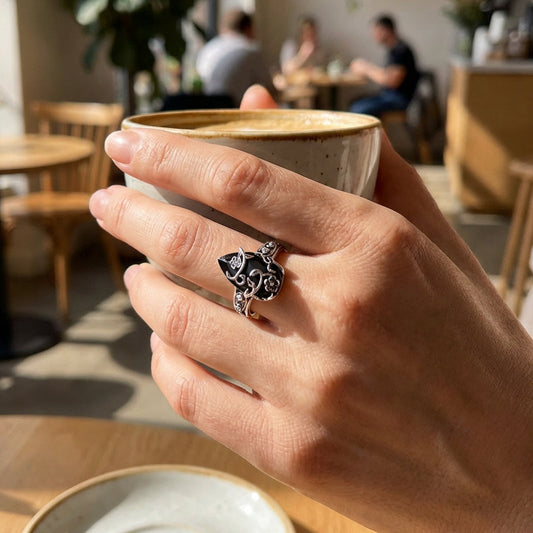 🌸 50% DE RÉDUCTION ! 💍 Bague vintage bohème à motif floral – Artisanat détaillé, Style romantique & Ajustable ✨