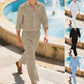 👔 50% DE RÉDUCTION ✨ Ensemble 2 pièces en lin pour homme – Élégance minimaliste & confort – Idéal pour l’été, le bureau ou les occasions spéciales – coupe moderne et respirante 🌿💼☀️