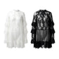 👗 50% DE RÉDUCTION ✨ Robe femme dentelle ajourée – Manches volantées & coupe fluide – 2 couleurs, 5 tailles – parfaite pour une soirée chic ou un look bohème romantique 🌹