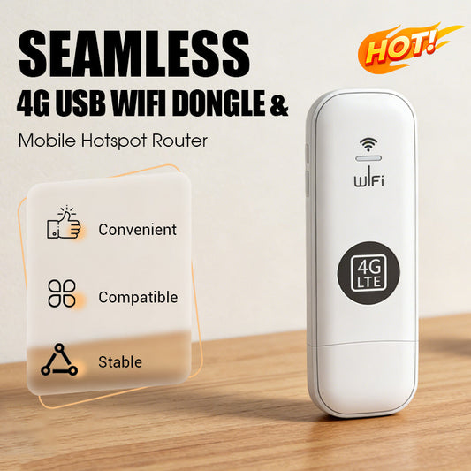 📶 50% de Réduction! 🔌 Clé USB WiFi 4G Portable – Hotspot Mobile Plug-and-Play, 150 Mbps & Compact 🚀