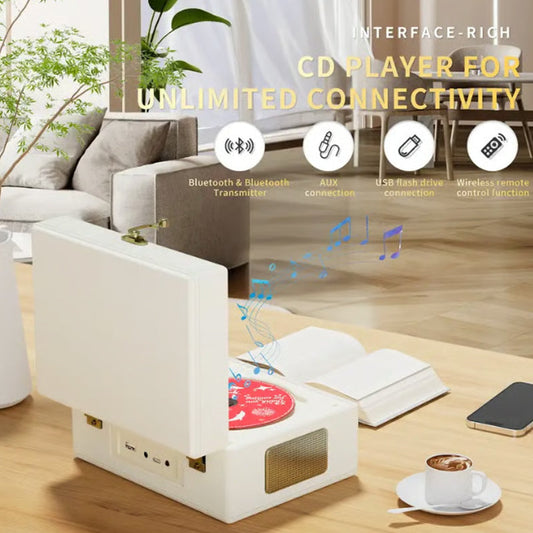 💿 60% DE RÉDUCTION! 🔊 Lecteur CD Rechargeable – Haut-Parleur Intégré, Émetteur Bluetooth & Portable pour Musique Sans Fil 🎵