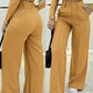 👖 50% DE RÉDUCTION! 🌸 Pantalon Taille Haute à Jambes Larges pour Femme – Couleur Unie, Tissu Fluide & Look Élégant 💕
