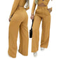 👖 50% DE RÉDUCTION! 🌸 Pantalon Taille Haute à Jambes Larges pour Femme – Couleur Unie, Tissu Fluide & Look Élégant 💕