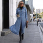 🧥 60% DE RÉDUCTION! 👖 Manteau Long en Denim Boutonné pour Femme – Style Intemporel, Tissu Durable & Parfait pour la Mi-Saison 🍂 LIVRAISON GRATUITE