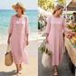 🌸 50% DE RÉDUCTION + LIVRAISON OFFERTE ! ✨ Robe Midi Brodée Décontractée – Nouveauté 2026 – Tissu Léger, Broderie Élégante & Chic Quotidien 🎀