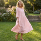 🌸 50% DE RÉDUCTION + LIVRAISON OFFERTE ! ✨ Robe Midi Brodée Décontractée – Nouveauté 2026 – Tissu Léger, Broderie Élégante & Chic Quotidien 🎀