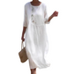 🌸 50% DE RÉDUCTION + LIVRAISON OFFERTE ! ✨ Robe Midi Brodée Décontractée – Nouveauté 2026 – Tissu Léger, Broderie Élégante & Chic Quotidien 🎀