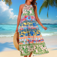 👗 50% DE RÉDUCTION ⏰ Robe ample à imprimé audacieux pour femme – Tissu fluide, coupe décontractée & design unique – parfaite pour l’été, les voyages ou un look artistique au quotidien 🎨