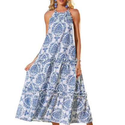 👗 50% DE RÉDUCTION ⏰ Robe ample à imprimé audacieux pour femme – Tissu fluide, coupe décontractée & design unique – parfaite pour l’été, les voyages ou un look artistique au quotidien 🎨