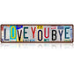 🚗 50% DE RÉDUCTION! 💕 Plaque vintage « Love You More » – Déco métal rétro ✨