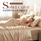 🛏️ 50% DE RÉDUCTION ! ✨ Drap Plat en Satin Uni – Toucher Extrêmement Doux, Sensation Apaisante & Idéal pour le Sommeil 😴