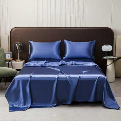 🛏️ 50% DE RÉDUCTION ! ✨ Drap Plat en Satin Uni – Toucher Extrêmement Doux, Sensation Apaisante & Idéal pour le Sommeil 😴