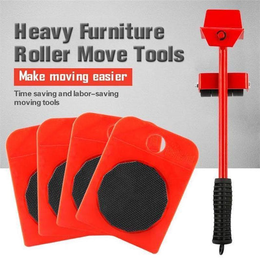 🪑 50% DE RÉDUCTION ⏰ Ensemble d’outils de levage et de déplacement de meubles – 4 roulettes, levier & patins en mousse – Déplacez facilement canapés, armoires ou réfrigérateurs – protège les sols et réduit l’effort 💪🏠✨