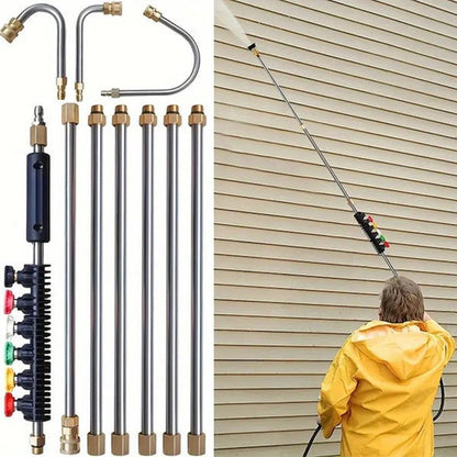 🎁 60% DE RÉDUCTION 🚗 Kit de rallonge pour nettoyeur haute pression – Jusqu’à 4000 PSI – Idéal pour toits, gouttières & hautes surfaces – travail au sol sans échelle 💧🔧