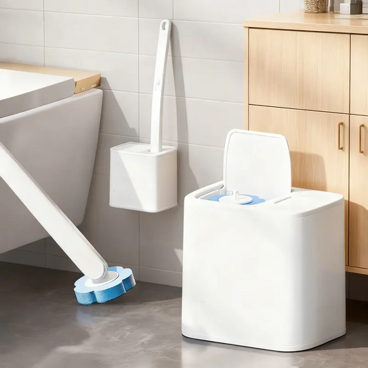 🚽 50% DE RÉDUCTION! 🧹 Ensemble de brosses de toilettes jetables – 18 recharges incluses, hygiénique & efficace – Nettoyage sans contact pour des toilettes impeccables ✨