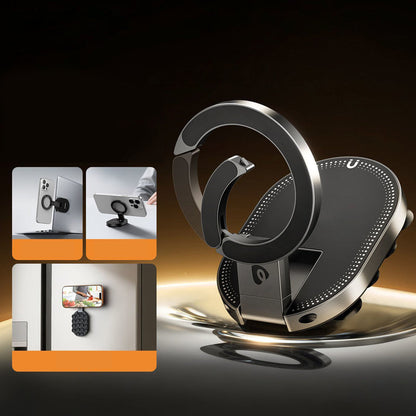 📱 50% DE RÉDUCTION! 🧲 Support téléphone 3‑en‑1 – Magnétique, ventouses & 360° pliable ✨