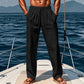 👖 60% DE RÉDUCTION ⏰ Pantalon ample tendance en lin pour homme avec poches – Léger, respirant & parfait pour l’été, le bureau ou les voyages 🌿