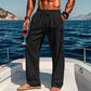 👖 60% DE RÉDUCTION ⏰ Pantalon ample tendance en lin pour homme avec poches – Léger, respirant & parfait pour l’été, le bureau ou les voyages 🌿