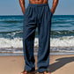 👖 60% DE RÉDUCTION ⏰ Pantalon ample tendance en lin pour homme avec poches – Léger, respirant & parfait pour l’été, le bureau ou les voyages 🌿