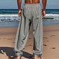👖 60% DE RÉDUCTION ⏰ Pantalon ample tendance en lin pour homme avec poches – Léger, respirant & parfait pour l’été, le bureau ou les voyages 🌿