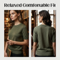 👕 60% DE RÉDUCTION ! ✨ T-shirt à Manches Courtes et Col Rond pour Femme – Nouveauté – Doux & Respirant, Coupe Décontractée & Basique Polyvalent 🌸