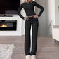 👚 60% DE RÉDUCTION! 💃 Ensemble Deux Pièces Décontracté pour Femme – Haut & Pantalon Large, Look Tendance & Confortable au Quotidien 🌸