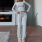 👚 60% DE RÉDUCTION! 💃 Ensemble Deux Pièces Décontracté pour Femme – Haut & Pantalon Large, Look Tendance & Confortable au Quotidien 🌸