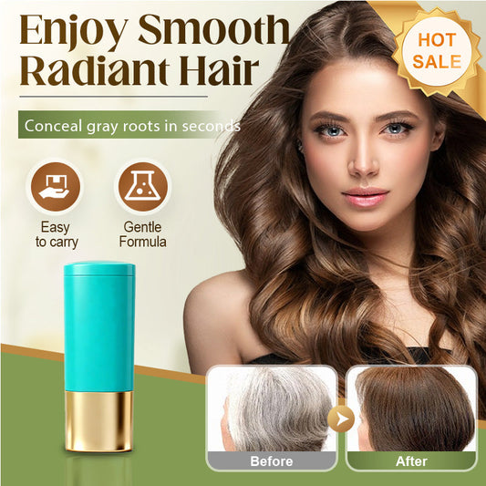 🖌️ 50% DE RÉDUCTION ! ✨ Stylo Retouche Instantanée pour Cheveux Gris – Couverture Rapide, Formule Sèche & Naturel 💆‍♀️