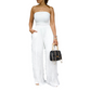👗 60% de Réduction ✨ Combinaison Sans Bretelles Jambes Larges – Coupe Taille Haute, Tissu Froissé & Look Soirée Glamour 💃