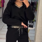 🌸 60% DE RÉDUCTION ! 👚 Ensemble Haut à Col en V & Pantalon à Cordon pour Femmes – Tissu Doux, Coupe Décontractée & Look Quotidien 👖
