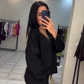 🌸 60% DE RÉDUCTION ! 👚 Ensemble Haut à Col en V & Pantalon à Cordon pour Femmes – Tissu Doux, Coupe Décontractée & Look Quotidien 👖