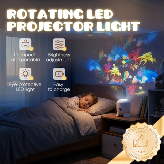 🌌 50% DE RÉDUCTION 🌈 Projecteur LED rotatif dynamique – Lumières douces & changeantes – Apaise les nuits agitées – parfait pour la détente à la maison ou les soirées calmes ✨🛋️