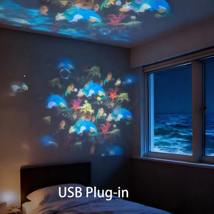 🌌 50% DE RÉDUCTION 🌈 Projecteur LED rotatif dynamique – Lumières douces & changeantes – Apaise les nuits agitées – parfait pour la détente à la maison ou les soirées calmes ✨🛋️