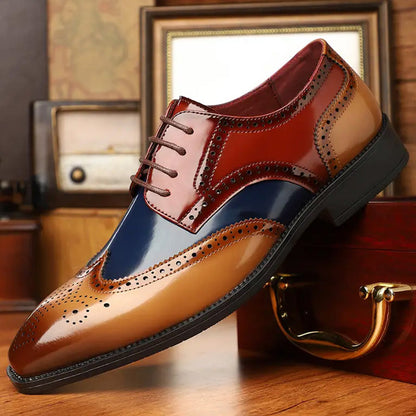 👞 50% DE RÉDUCTION! ✨ Chaussures Oxford Classiques à Bout Golf pour Homme – Semelle Antidérapante, Cuir Souple & Confort Toute la Journée ⛳