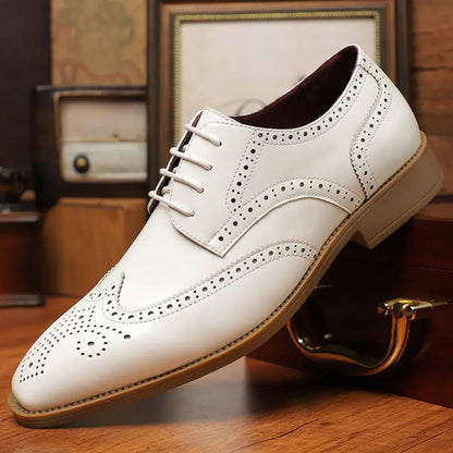 👞 50% DE RÉDUCTION! ✨ Chaussures Oxford Classiques à Bout Golf pour Homme – Semelle Antidérapante, Cuir Souple & Confort Toute la Journée ⛳