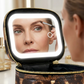 💄 50% DE RÉDUCTION 💎 Trousse de maquillage de voyage avec miroir LED – Éclairage réglable & recharge USB-C – Design compact, parfaite pour les déplacements ou le quotidien 🌟✨