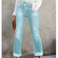 👖 50% DE RÉDUCTION! 💙 Jean Stretch Taille Haute Jambe Droite pour Femme – Confortable, Silhouette Allongeante & Look Classique ✨
