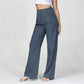 👖 60% DE RÉDUCTION! ✨ Pantalon Taille Haute à Jambes Larges & Coupe Ajustée – Fluide, Élégant & Parfait Pour Un Look Chic 🌸