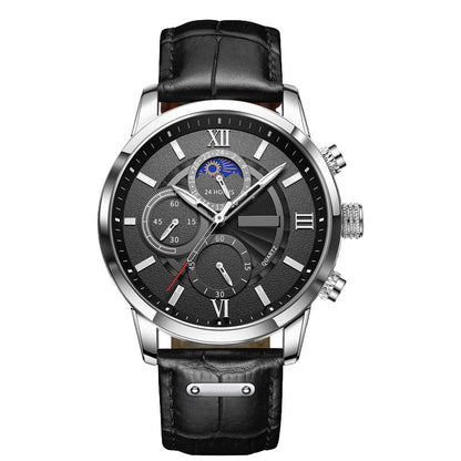 ⌚ 60% DE RÉDUCTION ! 💧 Montre Quartz Multifonction Imperméable & Luminescente pour Homme – Chronographe, Date & Affichage Nocturne ✨