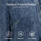 👗 50 % DE RÉDUCTION ⏰ Veste en jean à boutons pour femme, avec volants et ouverture sur le devant – Tendance, légère & parfaite pour la mi-saison 🌸