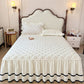 🛏️ 50% DE RÉDUCTION ! ✨ Jupe de Lit à Volants en Coton Lavé avec Taie d'Oreiller – Tissu Doux, Style Romantique & Protège le Sommier 🌸