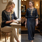 👚 60% DE RÉDUCTION 🌸 Blouse femme brodée coton-lin – Broderie florale, manches 3/4 & 4 couleurs – Tailles S-3XL – idéale pour le printemps ou l’été – légère et chic 🌿
