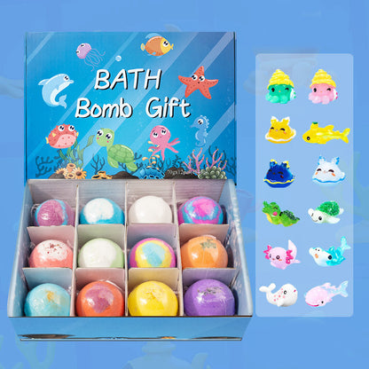 🛁 60% DE RÉDUCTION! 🌊 12 Bombes de Bain Thème Océan – 60g Chacune, Bain Moussant & Idée Cadeau Amusante pour Enfants 🎁