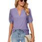👚 50% DE RÉDUCTION 🌸 Chemise unie à col en V et découpes pour femmes – Tissu léger, design fluide avec détails découpés – parfaite pour un look chic ou décontracté, en été ou au bureau ✨