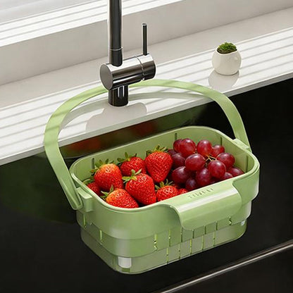 🧺 50% DE RÉDUCTION 🔥 Panier de crépine d'évier pliable suspendu au robinet – Design malin & gain de place – Idéal pour ranger éponges, brosses ou savon – s’installe en un clin d’œil, amovible et facile à nettoyer 🚰✨