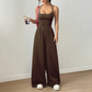 👗 60% DE RÉDUCTION! 🌸 Combinaison-Pantalon Décontractée Femme à Fines Bretelles – Tissu Fluide, Coupe Large & Look Estival ☀️