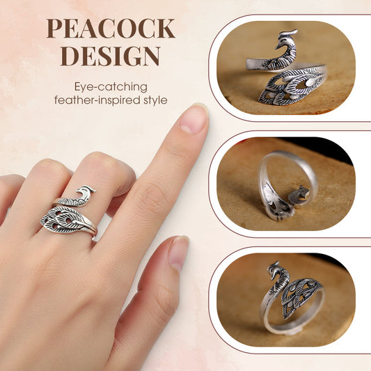 💍 ACHETEZ 1, OFFERT 1 ! 🔥 Bague Paon Vintage 2026 – Design Émaillé, Ajustable & Bijou Tendance ✨