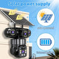📹 60% DE RÉDUCTION! ☀️ Caméra de Surveillance Solaire Multi-Angles – Rotation 355°, Vision Nocturne & Détection de Mouvement 🔭