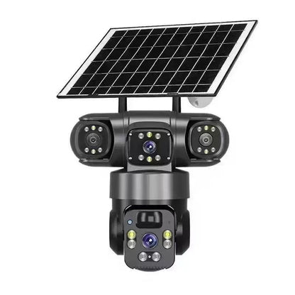 📹 60% DE RÉDUCTION! ☀️ Caméra de Surveillance Solaire Multi-Angles – Rotation 355°, Vision Nocturne & Détection de Mouvement 🔭