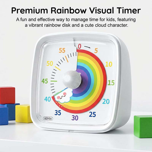 ⏲️ 60% DE RÉDUCTION! 🧸 Minuteur Compte à Rebours Silencieux pour Enfants – Design Animé, Minuteur Visuel & Facile à Utiliser ⏳